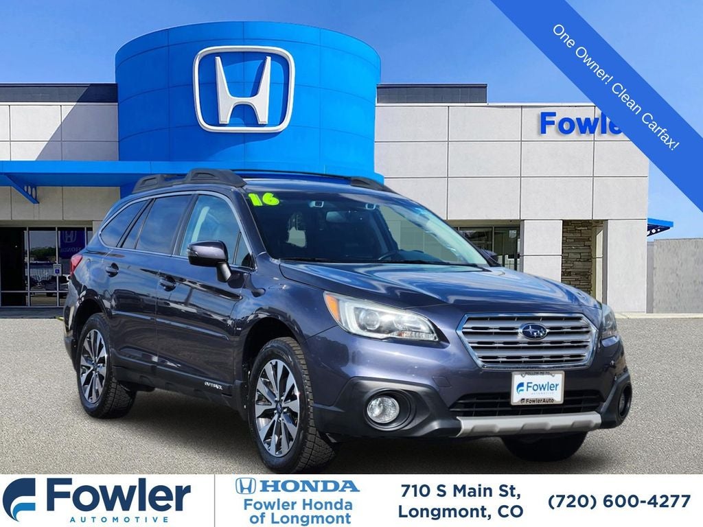 2016 Subaru Outback 2.5i Limited in Carbide Gray Metallic — front three-quarter view